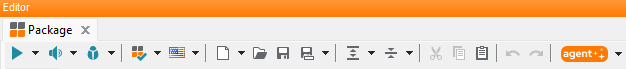 Haupttoolbar im Package-Editor