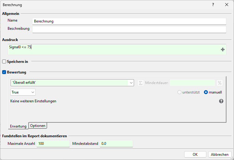 Erstellen einer einfachen Traceanalyse - trace.check 2026.1 Hilfe